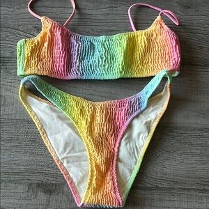 Colorful Rainbow Bikini Set